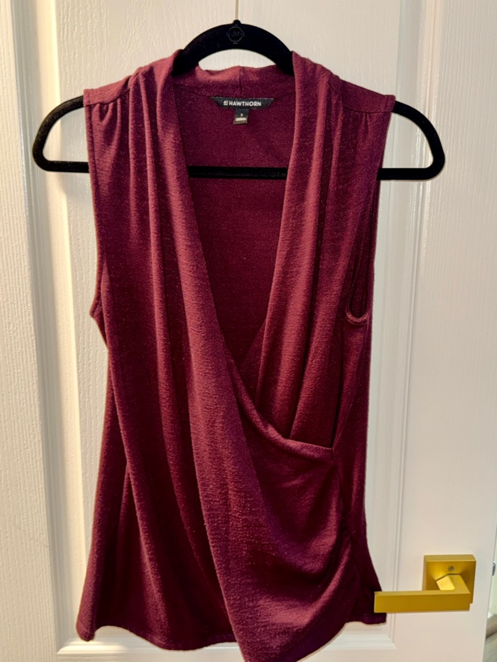 41 Hawthorn Wrap-Front Camisole in Deep Berry
